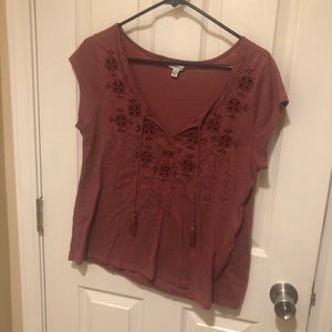 American Eagle Embroidered Top